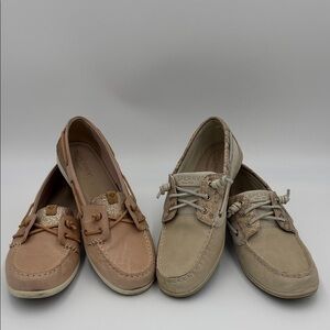 Sperry Top-Siders Women’s Boat Shoes - Tan and Cream size 10